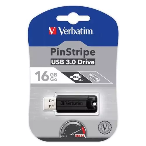 obrázek produktu Verbatim PinStripe, 16GB - černá