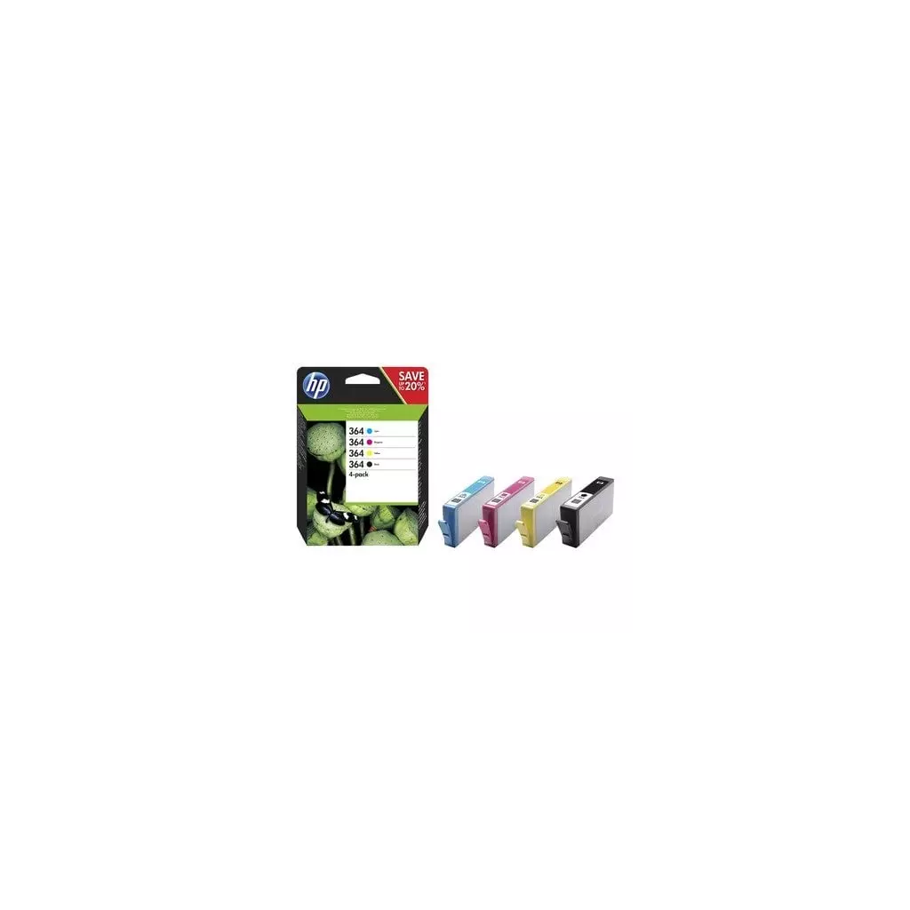 Obrázek produktu HP Combo Pack 364 - 4ks (N9J73AE) - originální - černá/black