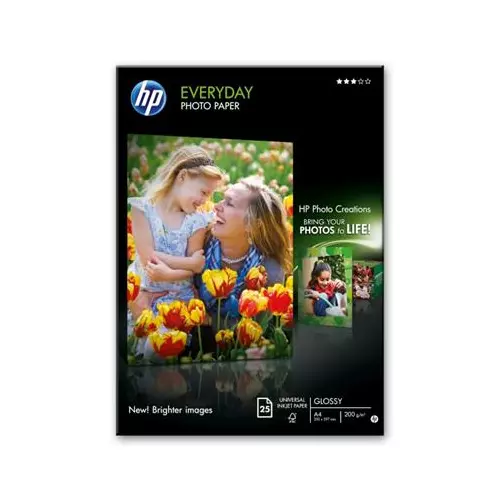 obrázek produktu HP Lesklý fotografický papír Everyday, A4, 25 listů, 200 g/m2