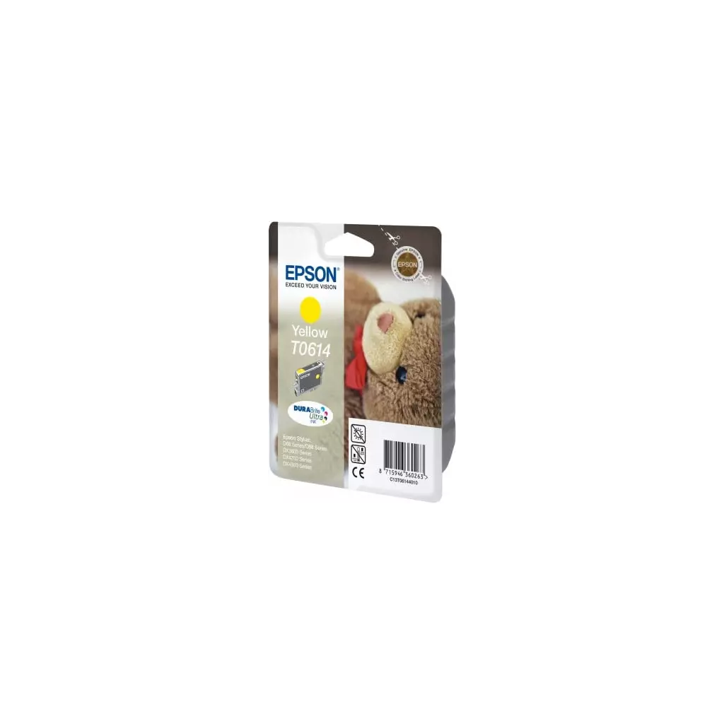 Obrázek produktu Epson T0614 Yellow 8ml pro Stylus D68/D88/DX3850/DX4850 - originální - žlutá/yellow