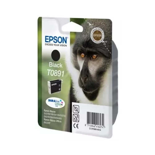 obrázek produktu Epson T0891 Black 5,8ml pro Stylus S20/SX100/SX200/SX400 - originální - černá/black