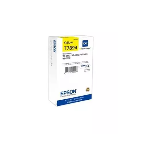 obrázek produktu Epson T7894 XXL Yellow, 34ml, až 4000 stran, pro série WF-5110DW,WF-5190DW,WF-5620DWF,WF-5690DWF - originální