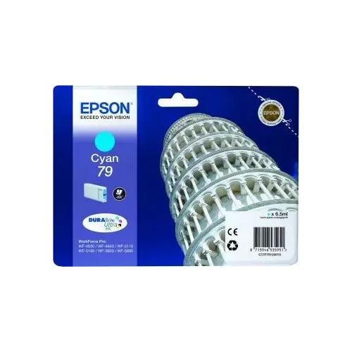 obrázek produktu Epson T7912 Cyan, 6,5ml, pro série WF-5110DW,WF-5190DW,WF-5620DWF,WF-5690DWF - originální - azurová/cyan