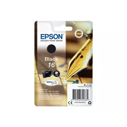 obrázek produktu Epson T1621 16 DURABrite Ultra Ink černá - originál - černá/black