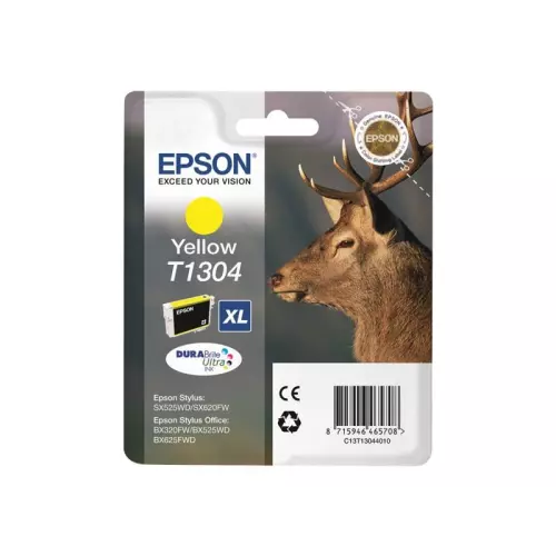 obrázek produktu Epson T1304 Yellow 10,1ml pro Stylus SX525WD/SX620FW, Stylus Office BX320FW/BX525WD/BX625FWD - originální - žlutá/yellow