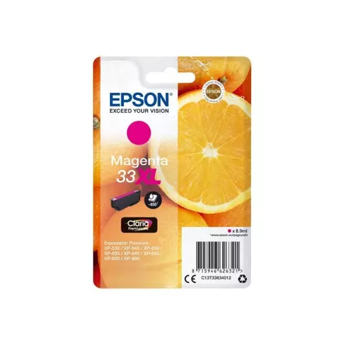 obrázek produktu Epson Singlepack 33XL Claria Ink T3363 purpurová - originální - purpurová/magenta