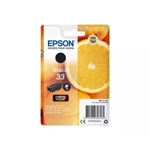 obrázek produktu Epson Singlepack 33 Claria Ink T3331 černá - originální - černá/black