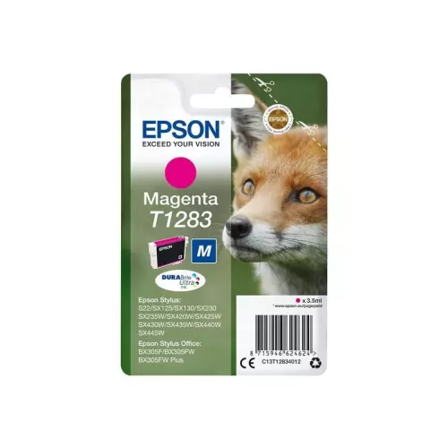obrázek produktu Epson T1283 Magenta 3,5ml pro Stylus S22/SX125/SX130/420W/425W, Stylus Office BX305F - originální - purpurová/magenta