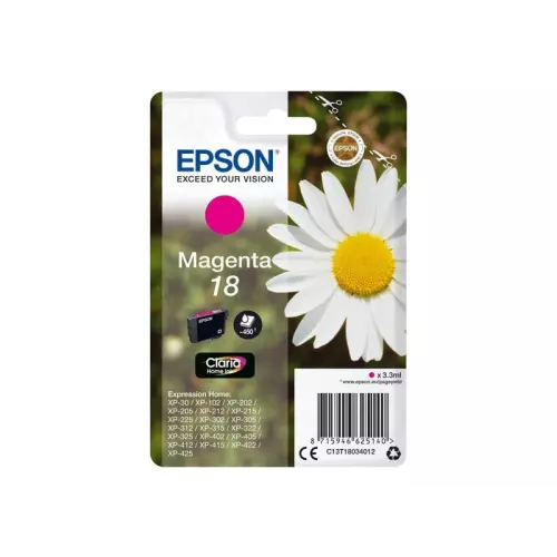 obrázek produktu Epson T1803 Singlepack 18 Claria Home Ink Magenta - originál - purpurová/magenta