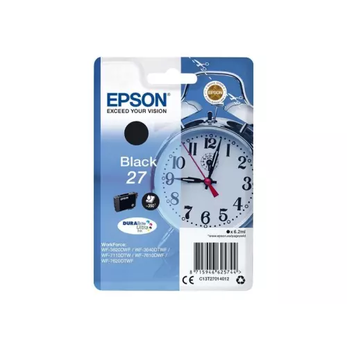 obrázek produktu Epson Singlepack 27 DURABrite Ultra Ink - černá (C13T27014012) - originální - černá/black