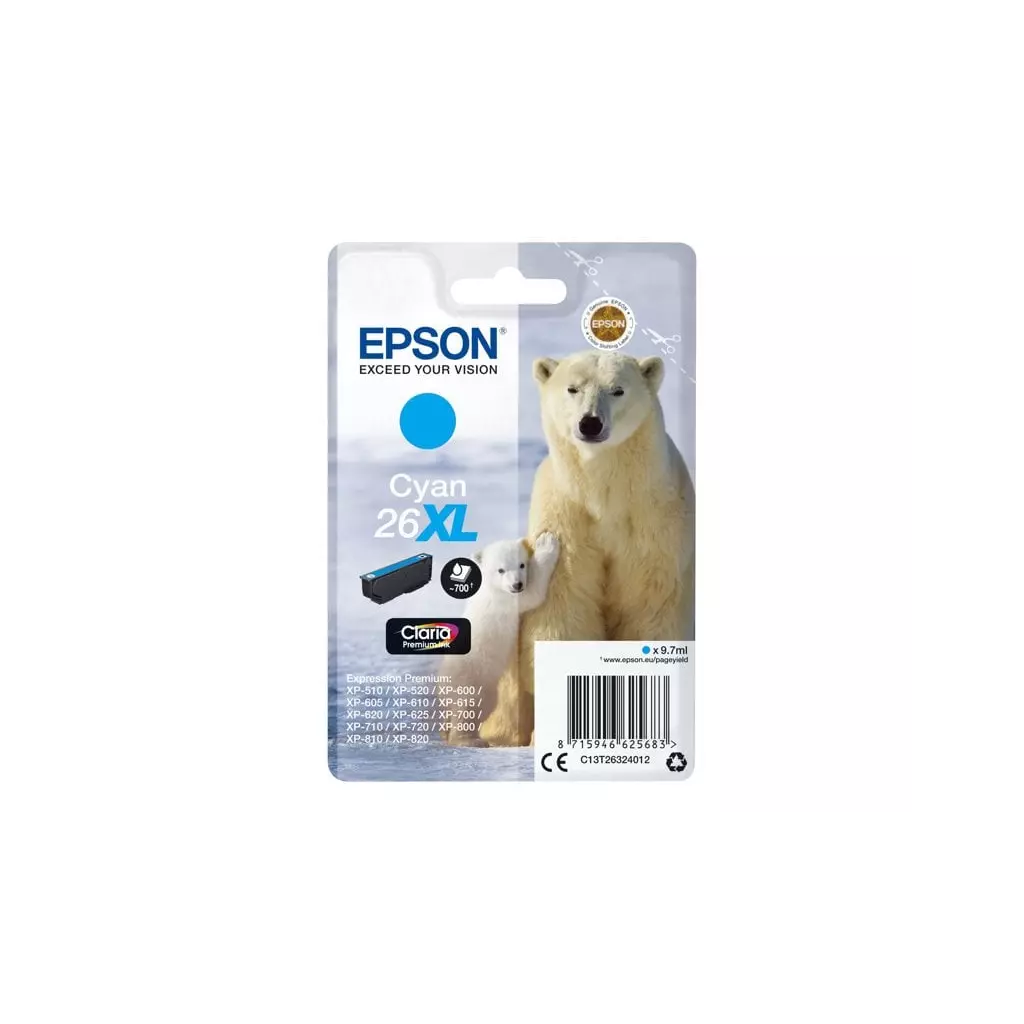 Obrázek produktu Epson T2632 Cyan, azurová - originál - azurová/cyan