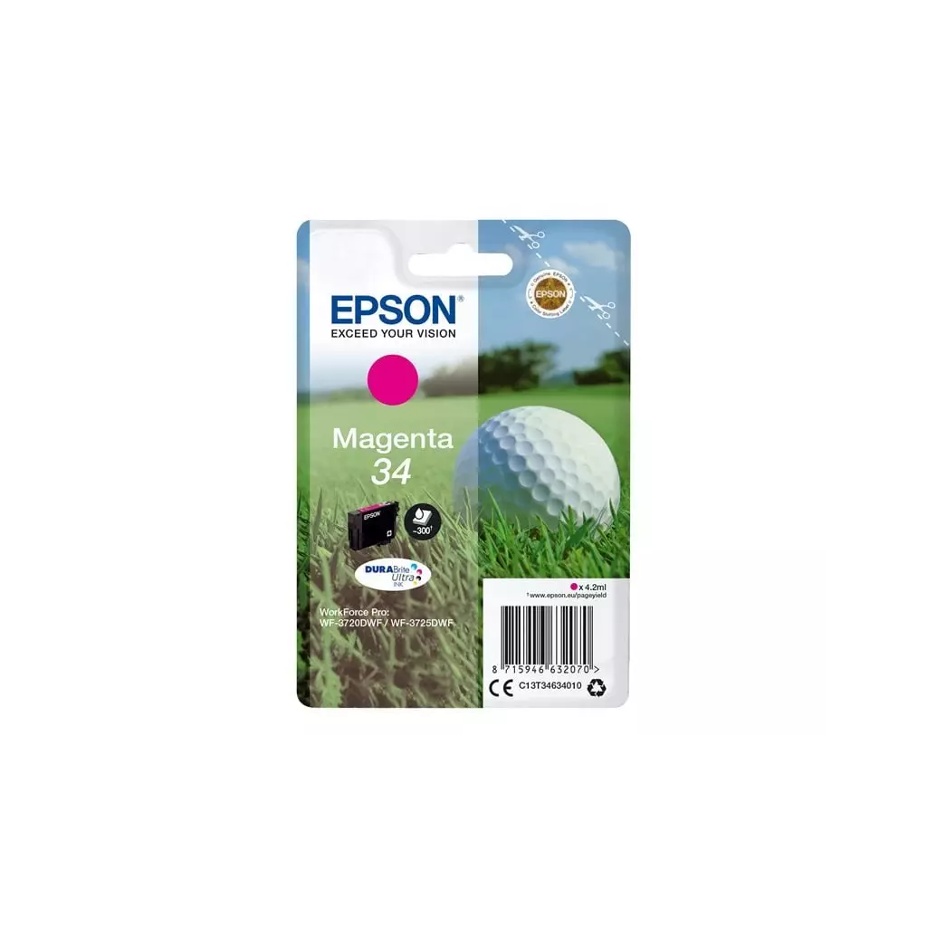 Obrázek produktu Epson Singlepack 34 DURABrite Ultra Ink T3463 purpurová - originální - purpurová/magenta