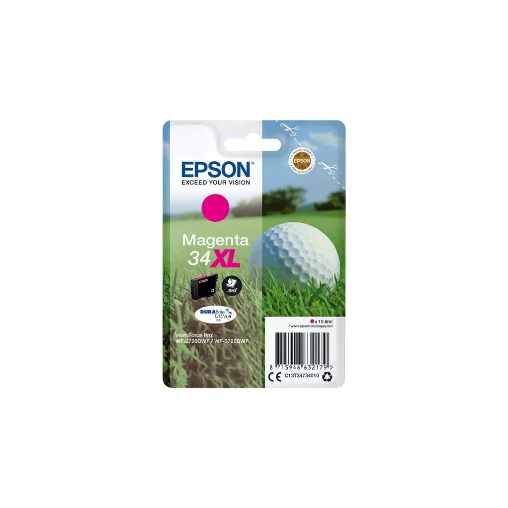 Obrázek produktu Epson Singlepack 34XL DURABrite Ultra Ink T3473 purpurová - originální - purpurová/magenta