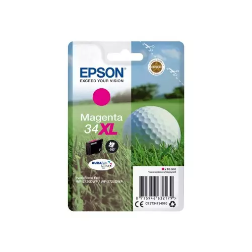 obrázek produktu Epson Singlepack 34XL DURABrite Ultra Ink T3473 purpurová - originální - purpurová/magenta