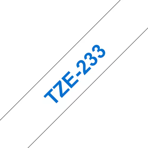 obrázek produktu Brother TZe-233, bílá / modrá, laminovaná, šířka 12mm, délka 8m