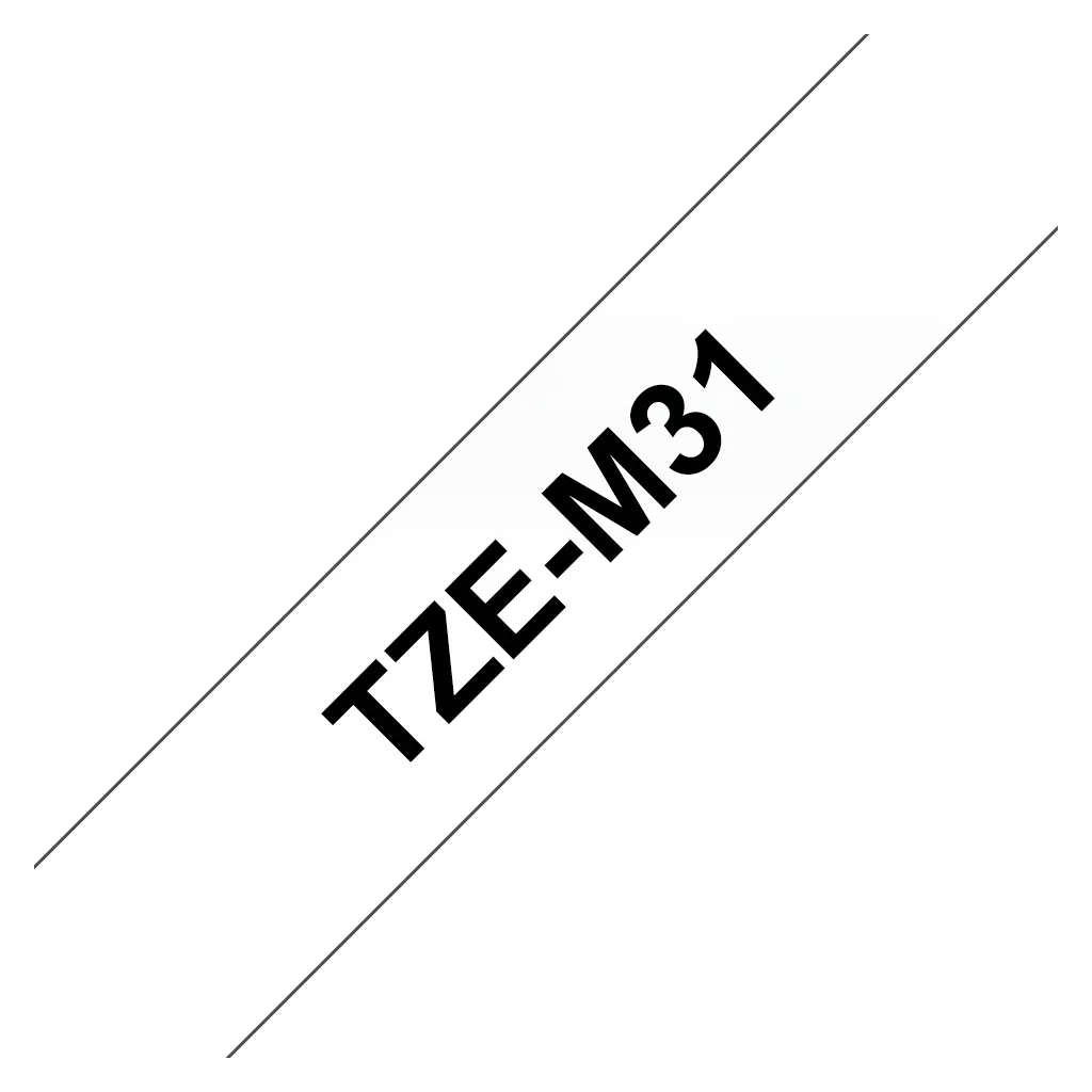 Obrázek produktu Brother TZe-M31, průsvitná matná/černá, laminovaná, šířka 12mm, délka 8m