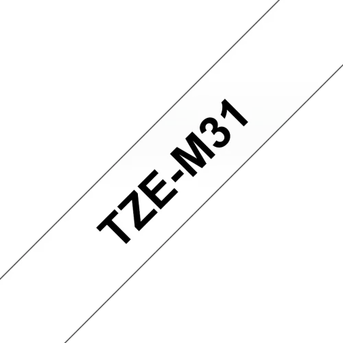 obrázek produktu Brother TZe-M31, průsvitná matná/černá, laminovaná, šířka 12mm, délka 8m