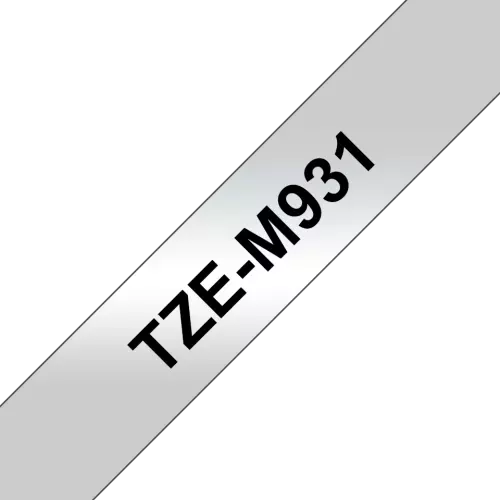 obrázek produktu Brother TZe-M931, průsvitná matná/černá, laminovaná, šířka 12mm, délka 8m