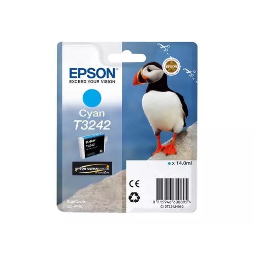 obrázek produktu Epson inkoust T3242 Cyan, azurová - originální - azurová/cyan