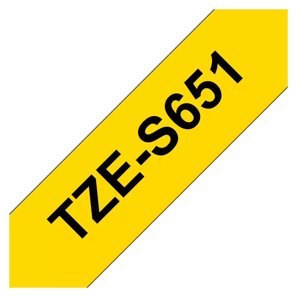 Obrázek produktu Brother TZe-S651, žlutá / černá  (24mm, lamin.extr.ad.)