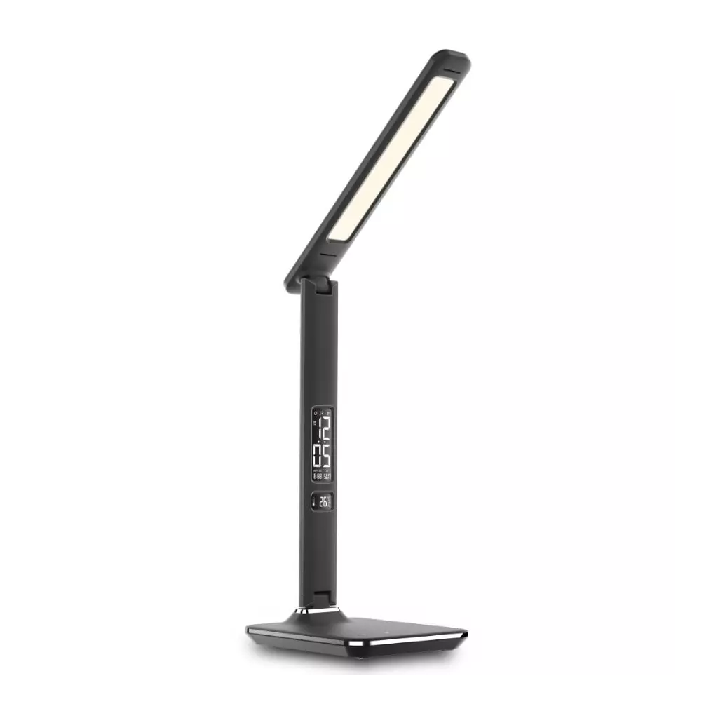 Obrázek produktu Stolní lampa IMMAX Kingfisher Black s displejem, černá