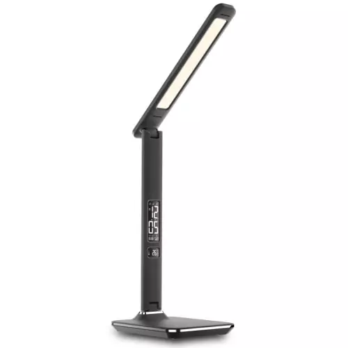 obrázek produktu Stolní lampa IMMAX Kingfisher Black s displejem, černá