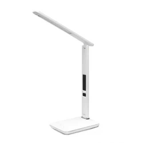 obrázek produktu Stolní lampa IMMAX Kingfisher White s displejem, bílá