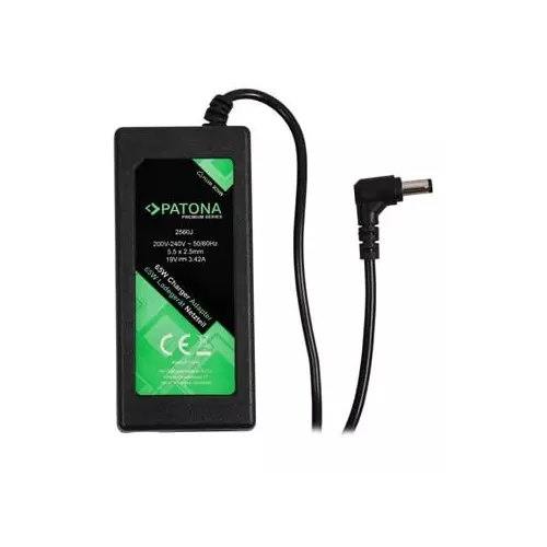 obrázek produktu Patona PT2560 Premium, notebookový adaptér, Asus, 5,5 x 2,5mm, 19V/3.42A, 65W - černá