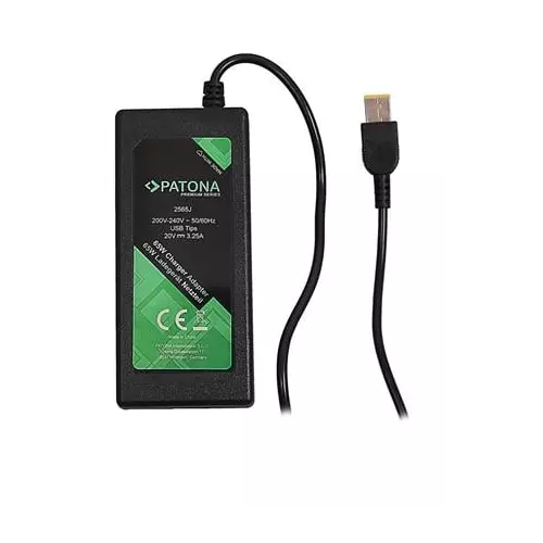 obrázek produktu Patona PT2565 Premium, notebookový adaptér, Lenovo, Slim tip, 20V/3.25A, 65W - černá