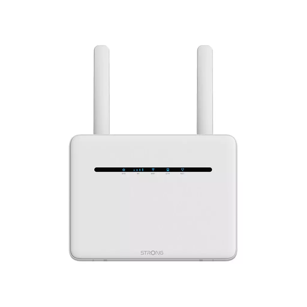Obrázek produktu Strong 4G+ LTE router 1200/ Wi-Fi standard 802.11a/b/g/n/ac/ 1200 Mbit/s/ 2,4GHz a 5GHz/ 4x LAN/ 1x SIM/ bílý - bílá