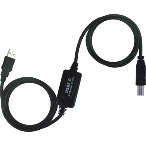 obrázek produktu KABEL USB 2.0 repeater a propojovací kabel A/M-B/M 10m - černá