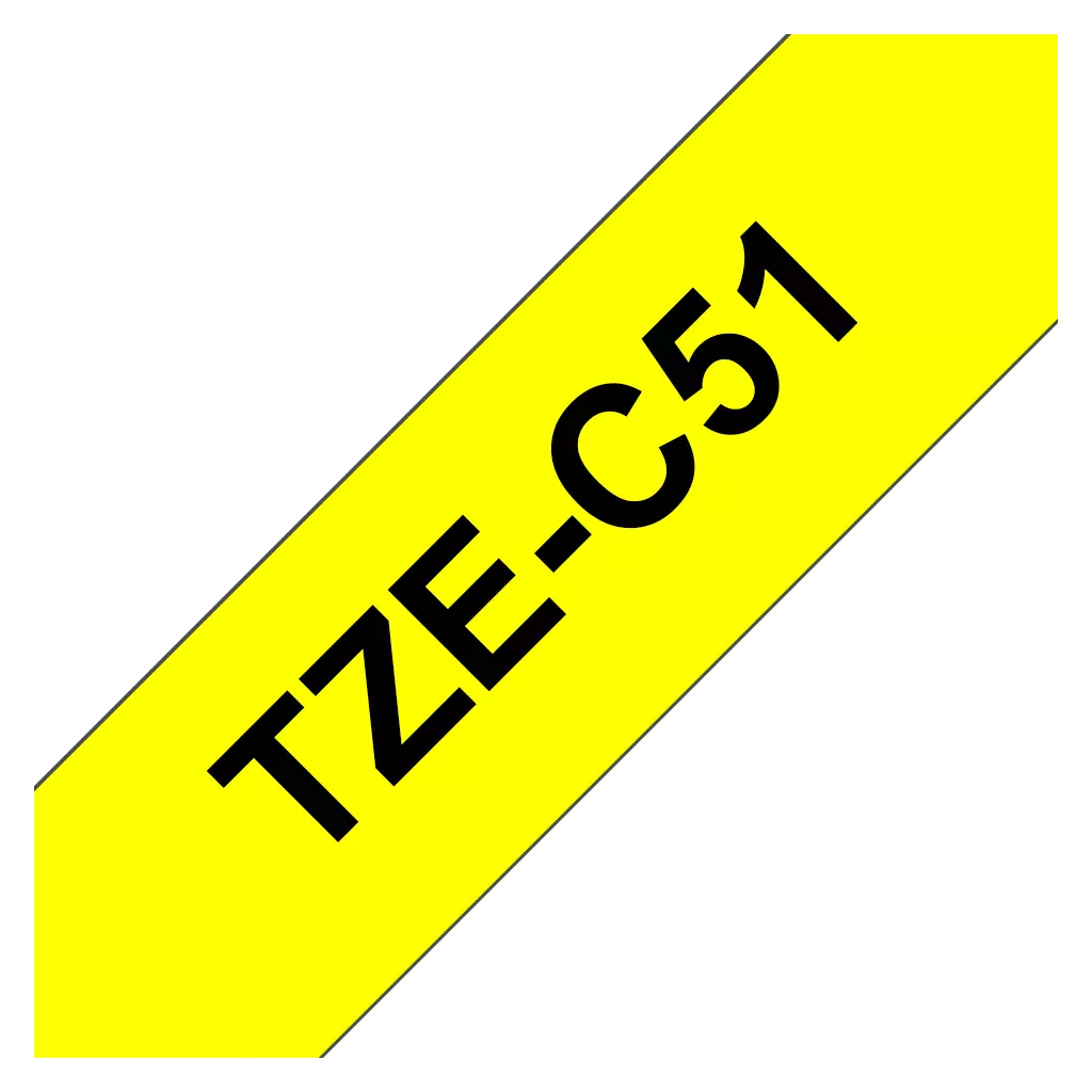 Obrázek produktu Brother TZ-C51, signální žlutá / černá (24mm)