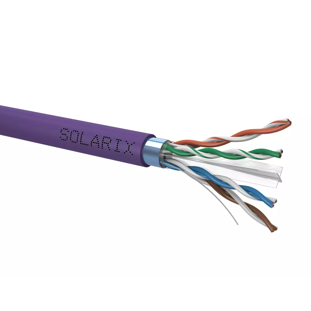 Obrázek produktu SOLARIX kabel, CAT6, FTP LSOH, 500m, špulka - fialová