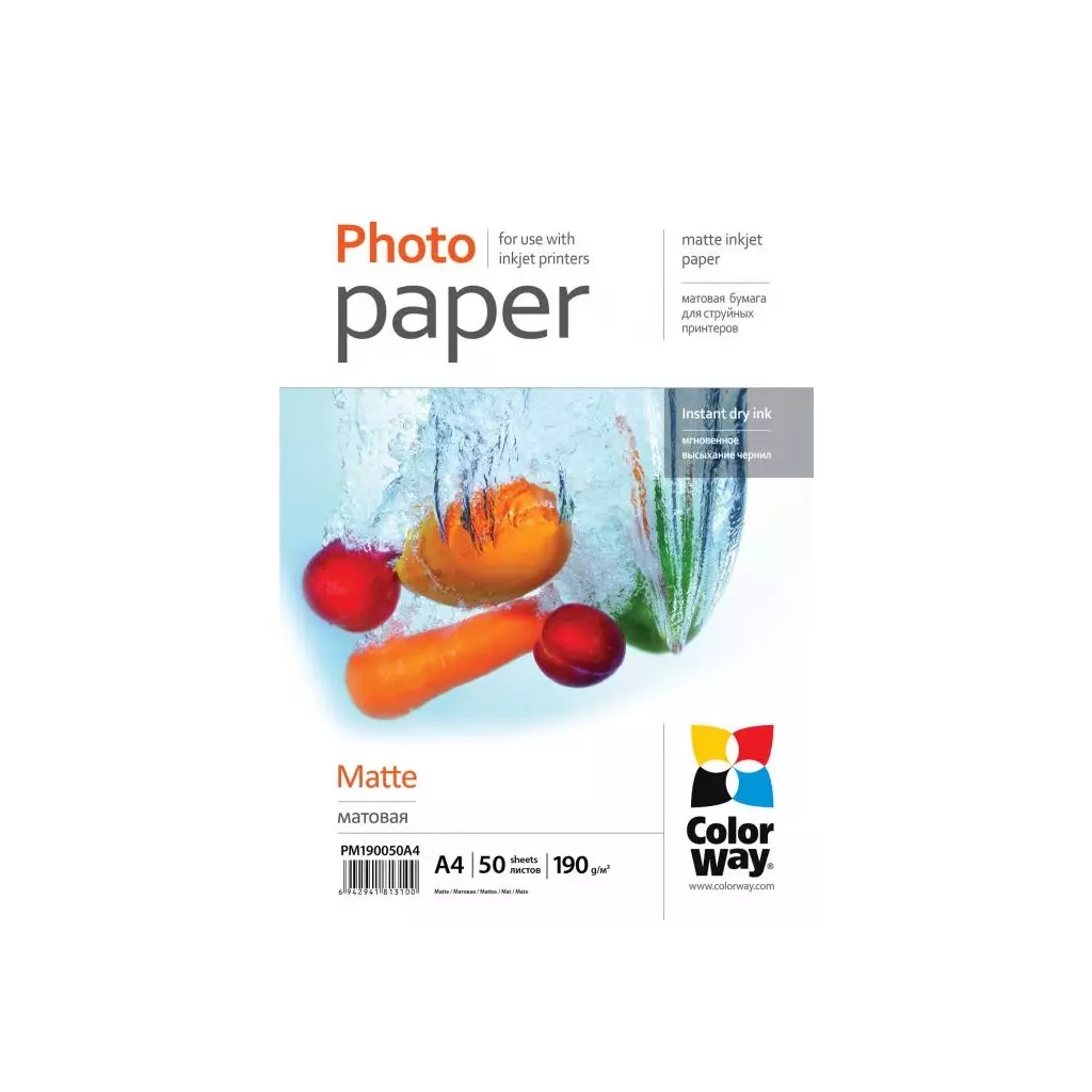 Obrázek produktu ColorWay fotopapír matný 190g/m2 A4 50 ks