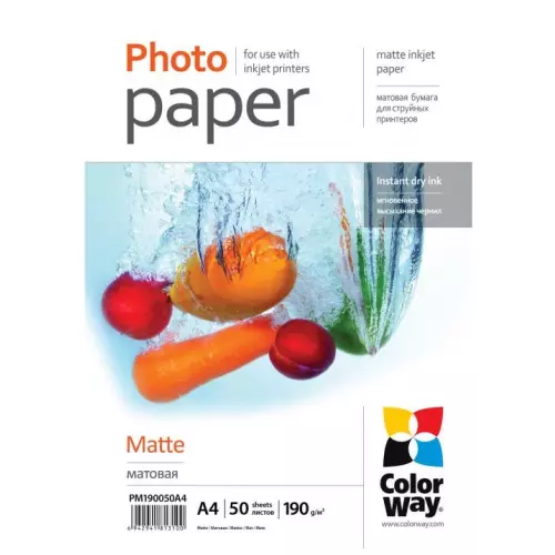 obrázek produktu ColorWay fotopapír matný 190g/m2 A4 50 ks