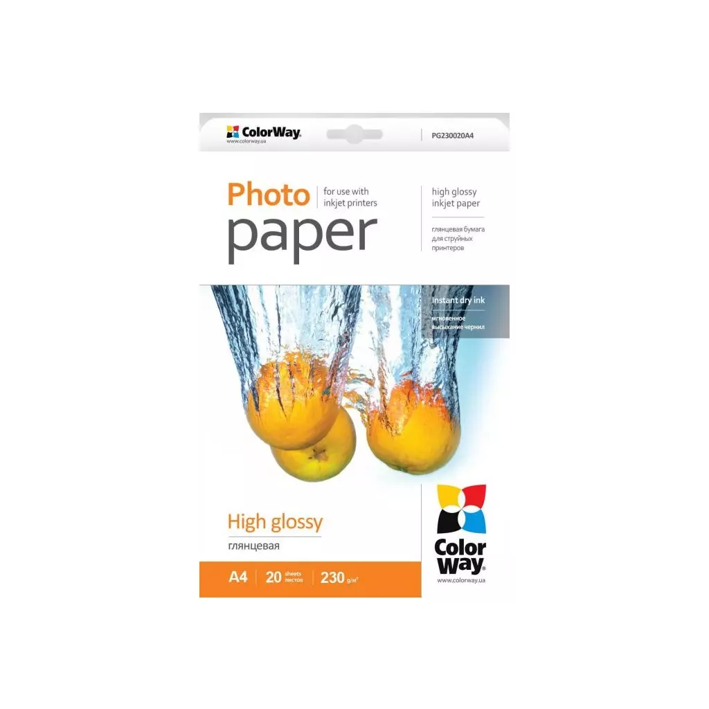 Obrázek produktu ColorWay fotopapír/ high glossy 230g/m2, A4/ 20 ks