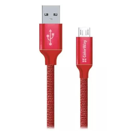 obrázek produktu ColorWay USB - microUSB kabel 1m 2.1A, červená