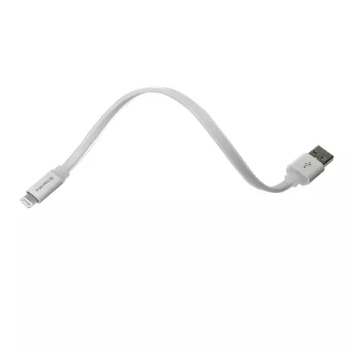 obrázek produktu ColorWay USB - Lightning kabel 25cm, plochý, bílá