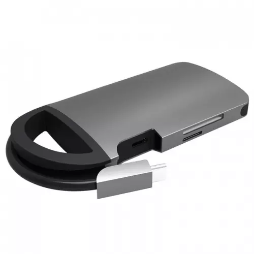 obrázek produktu UMAX U-Connect USB-C Multiport H8 - stříbrná