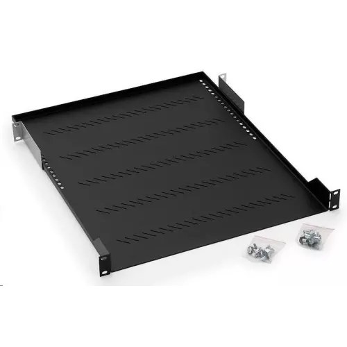 obrázek produktu TRITON Police s perforací 19", 1U/750mm, nosnost 40kg, černá
