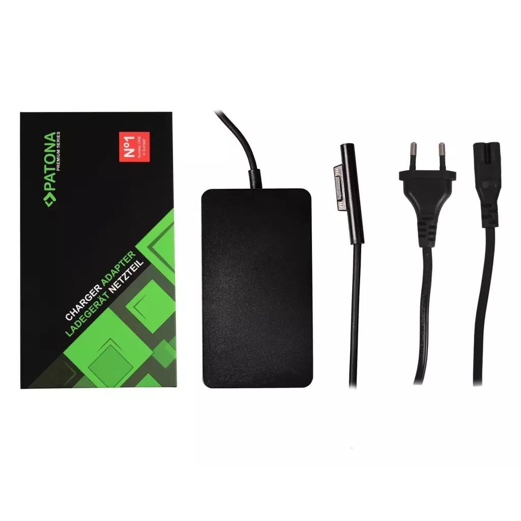 Obrázek produktu Patona PT2582 Premium, notebookový adaptér, Surface Pro, 15V/2.58A, 44W - černá