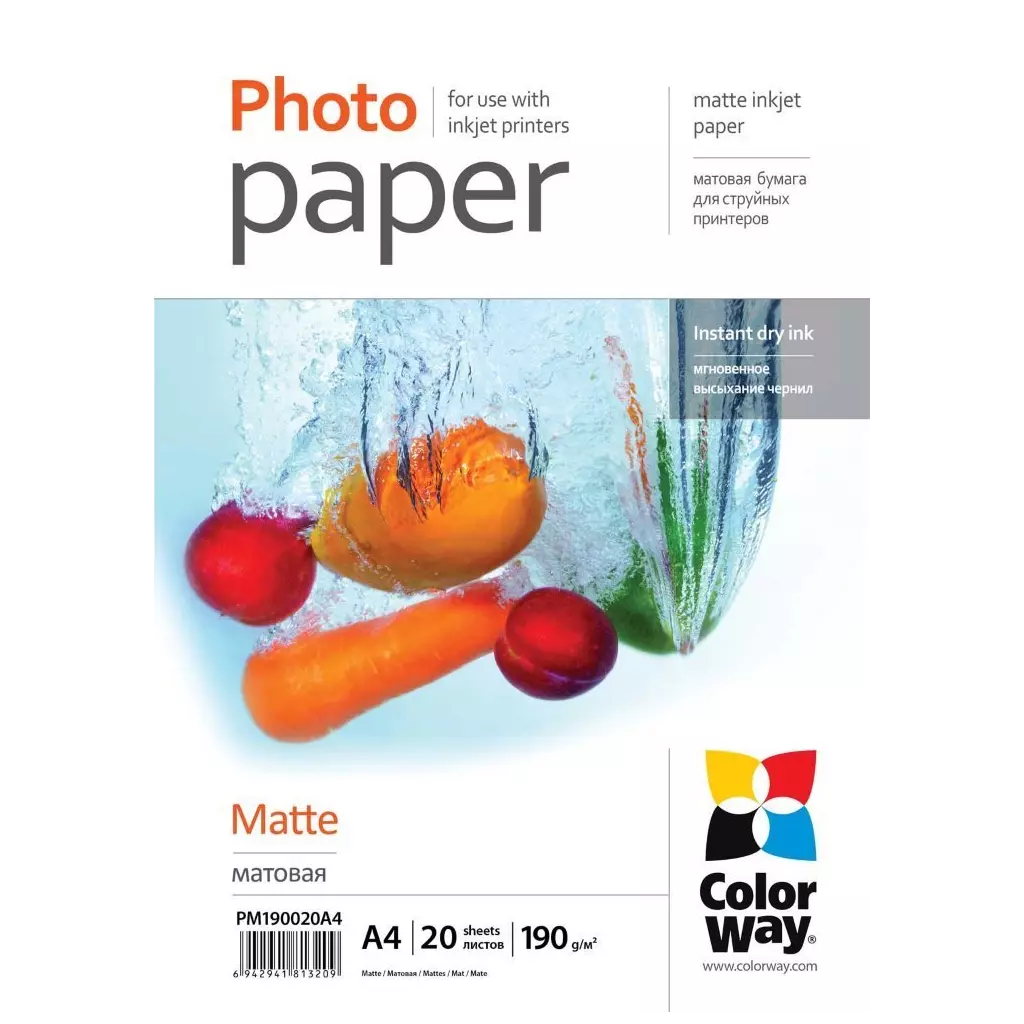 Obrázek produktu ColorWay fotopapír matný 190g/m2 A4 20ks