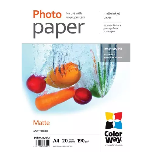 obrázek produktu ColorWay fotopapír matný 190g/m2 A4 20ks