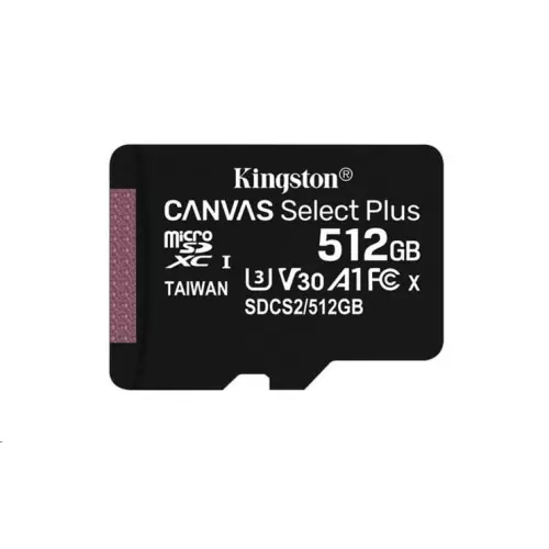 obrázek produktu Kingston microSDXC 512GB Canvas Select Plus bez adaptéru