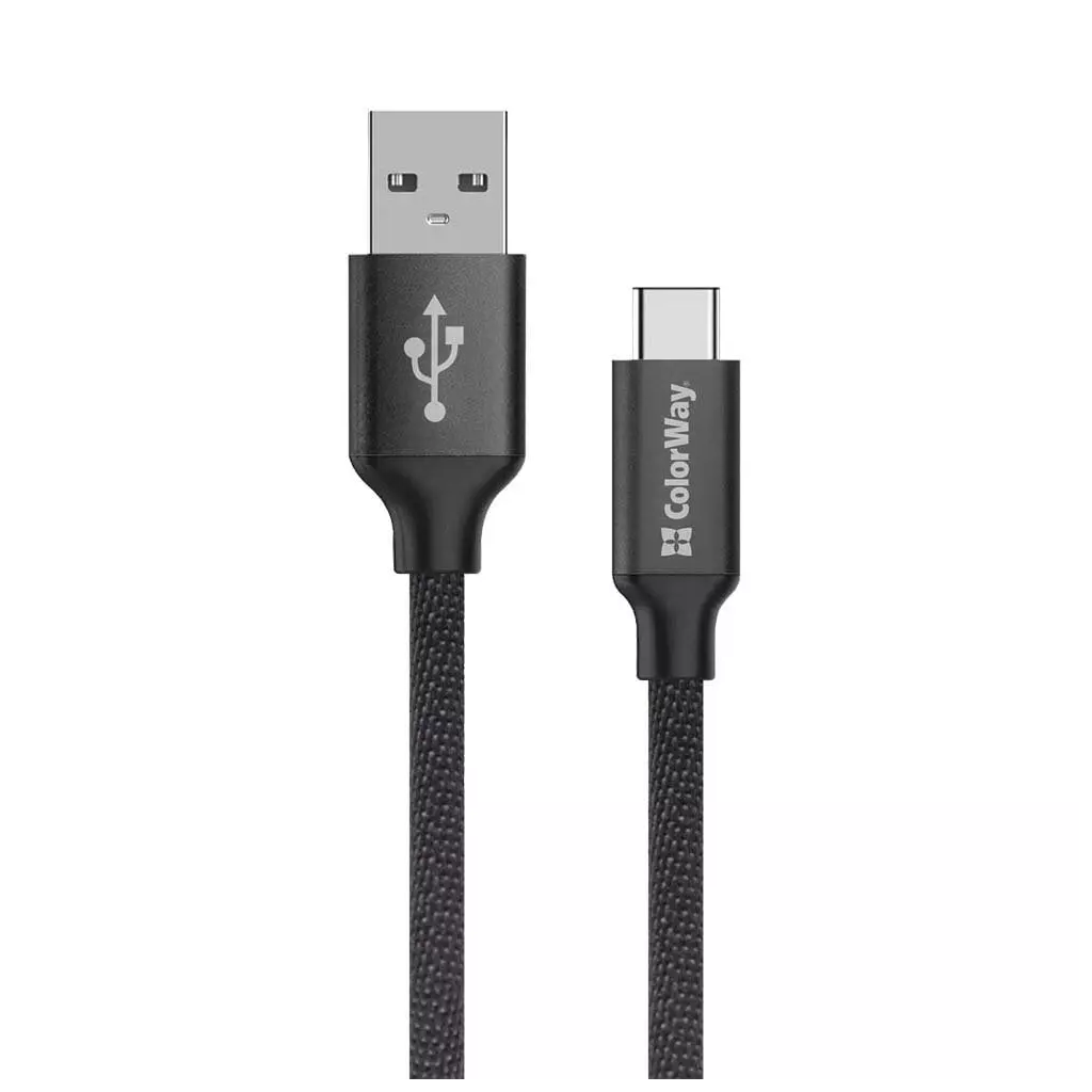 Obrázek produktu ColorWay USB-C kabel 2m 2.4A, černá