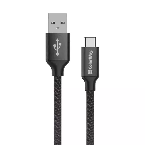 obrázek produktu ColorWay USB-C kabel 2m 2.4A, černá
