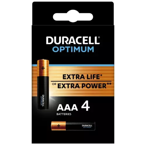 obrázek produktu Duracell Optimum alkalická baterie, 4 ks (AAA)