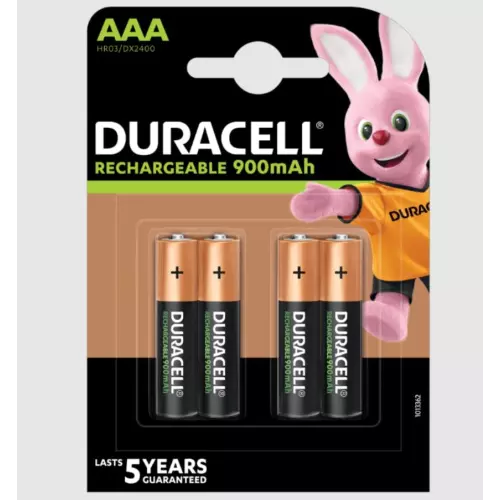 obrázek produktu Duracell Rechargeable nabíjecí baterie, 900mAh, 4 ks (AAA)