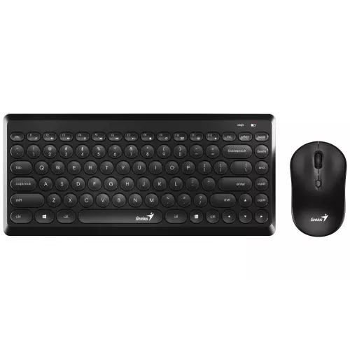 obrázek produktu Genius set klávesnice a myši LuxeMate Q8000, černý, bezdrátový, CZ/SK - černá
