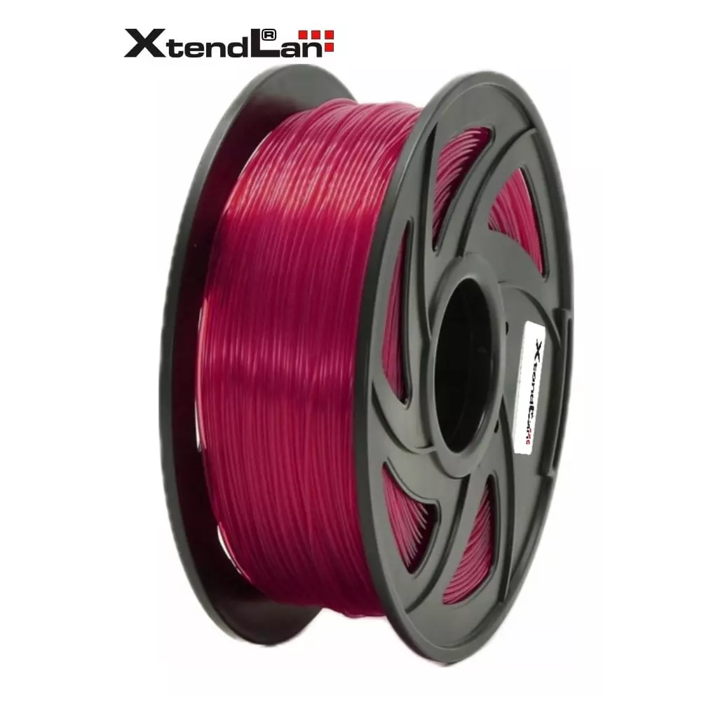 Obrázek produktu XtendLAN PETG filament 1,75mm průhledný červený 1kg